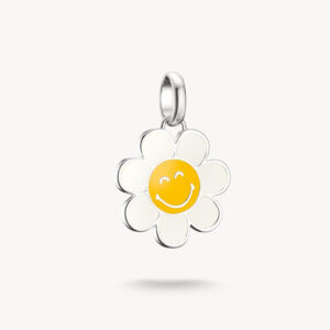 Thomas Sabo Smileyworld Charm Daisy in silber und gelb