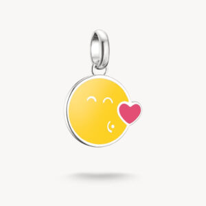 Thomas Sabo Kiss Charm Anhänger in silber gelb
