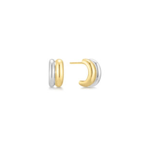 Ania Haie Ohrringe Two-Tone Duet Mixed in gold und silber