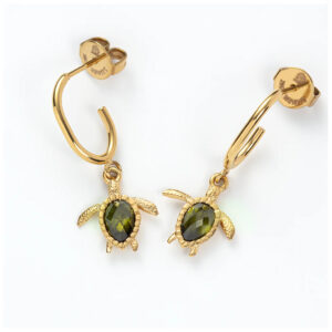 Paul Hewitt Turtle Hoops in gold