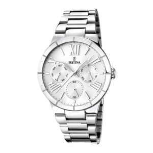 FESTINA Damenuhr Boyfriend mit Edelstahlarmband in silber