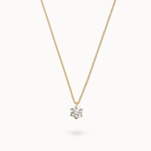 Diara Studios Krappe Halskette mit Diamant in 585er Gelbgold