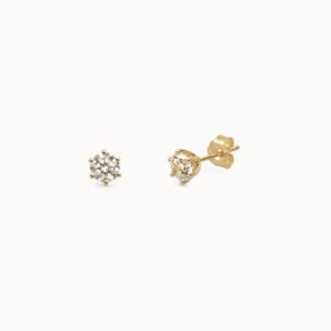 Diara Studios Ohrstecker mit Diamant in 585er Gelbgold