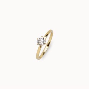 Diara Studios Krappe Ring mit Diamant in 585er Gelbgold
