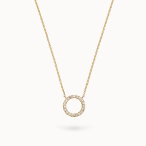 Diara Studios Halskette Circle mit Diamant in 585der gelbgold