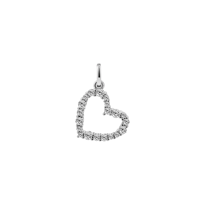 XENOX HERZ Charm 925/- Sterlingsilber, rhodiniert