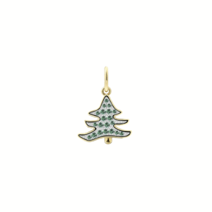 XENOX WEIHNACHTSBAUM Charm 925/- Sterlingsilber, 18k Vergoldung