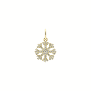 XENOX SCHNEEFLOCKE Charm 925/- Sterlingsilber, 18k Vergoldung