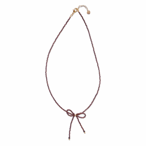 a Beautiful Story Wishful Schwarzer Onyx Rotfarbige Halskette