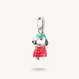 Thomas Sabo Charm Anhänger Snoopy mit Winterjacke.