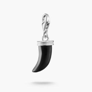 THOMAS SABO CHARM-ANHÄNGER ZAHN OBSIDIAN ORIGINAL SILBER