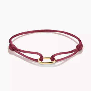 THOMAS SABO Textilarmband Connect Gold 18kt und rot