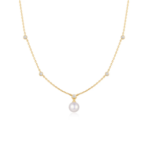 ANIA HAIE goldene Halskette mit Muschelperle.