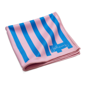Johans Microfasertuch Modell Stripes in rosa und blau