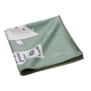 Johans Brillenputztuch Sweet Dino in grün weiss