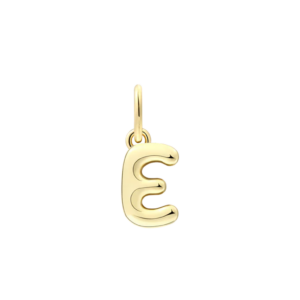 xenox E LETTER BOLD Charm 925/- Sterlingsilber, 18k Vergoldung