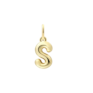xenox S LETTER BOLD Charm 925/- Sterlingsilber, 18k Vergoldung