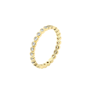 xenox LUNA Ring 925/- Sterlingsilber, 18k Vergoldung