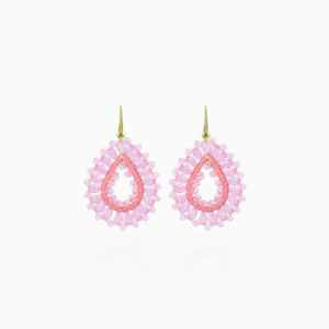 LOTT.giovielli Ohrringe in rosa/lila Tropfenform