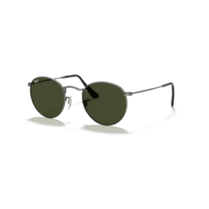 Ray Ban Sonnenbrille Round Metal in Gunmetal grau