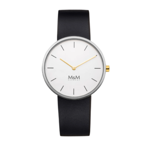 M&M Damenuhr Circle Line in schwarz/silber