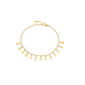 M&M PLÄTTCHEN ARMBAND FINE LINE GOLD | MODELL 444 in silber vergoldet