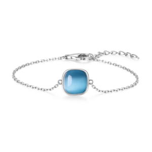 Silventi Armband aus 925er Silber mit türkisfarbenem Stein Soft Blush