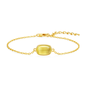 Silventi Armband Blush Essence petite in gold mit gelbem Stein
