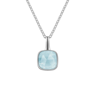 Silventi Halskette Natural Glow in silber mit blauem Aquamarin-Stein
