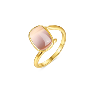 Silventi Ring Sterling Silber Blush Essence petite in gold beige