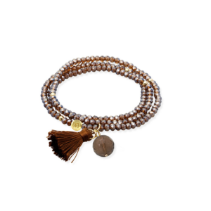 Marina García Zen Armband Moka in braun und gold