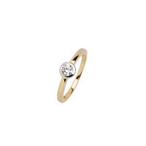 DIARA STUDIOS BIOCOLOR RING ZARGE IN gelb/weissgold 585er