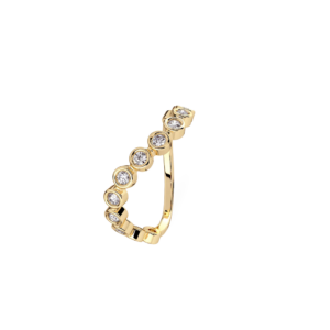 DIARA STUDIOS INFINITY ORB CURVE RING in 585er gelbgold