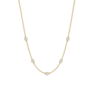 DIARA STUDIOS Halskette Zarge in 585er Gold mit Lab Ground Diamonds