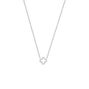 XENOX Halskette Clover in 925er STerlingsilber rhodiniert