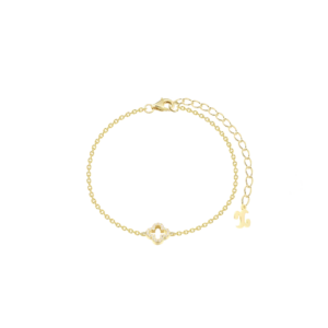 XENOX Clover Armband in 925er Sterlingsilber vergoldet