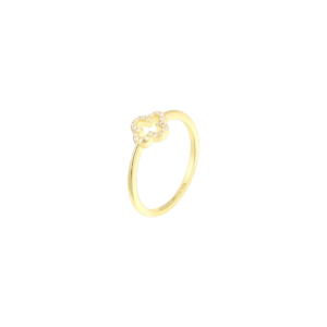 XENOX Clover Ring in 925er Sterlingsilber vergoldet