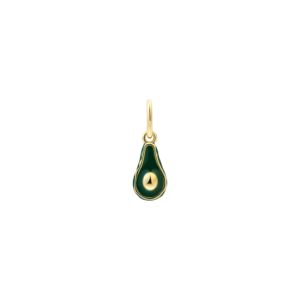 XENOX Avocado Charm in 925er Sterlingsilber mit 18 K Vergoldung
