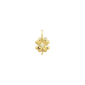 XENOX Kleeblatt Charm in 925er Sterlingsilber vergoldet