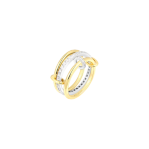 XENOX Mira Ring in silber mit gold 18 K Vergoldung