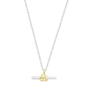 XENOX Halskette Knot in 925er Sterlingsilber mit 18K Vergoldung